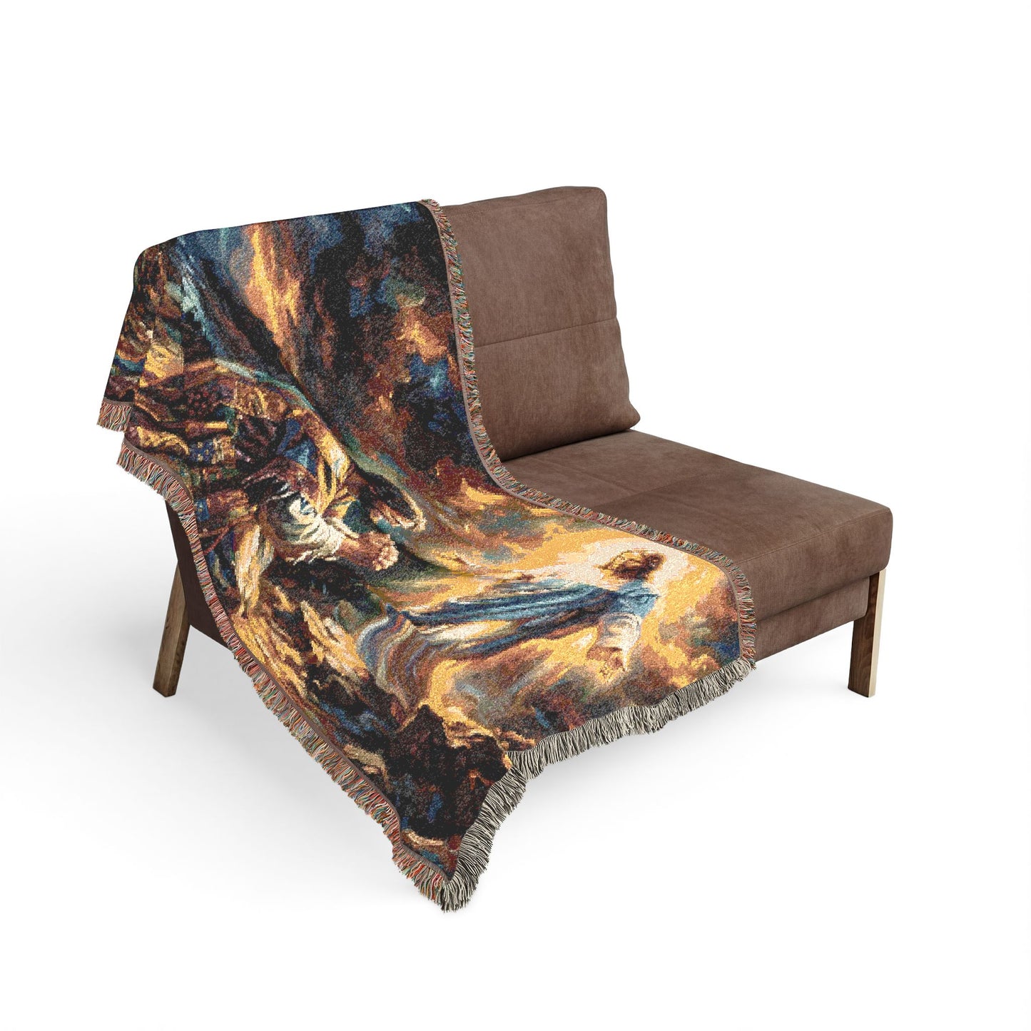 “Coat of Many Colors - Joseph's Enduring Faith” - Woven Blanket