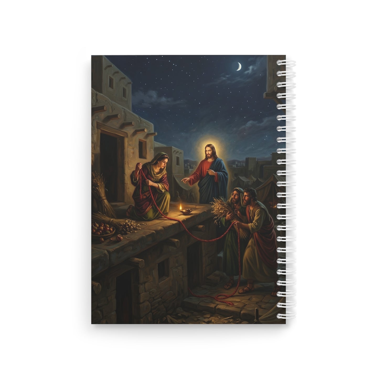 “Scarlet Cord - Rahab and the Spies” - Spiral Notebook