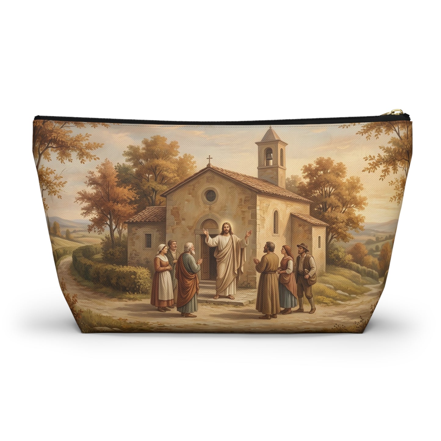 “Sanctuary in Serenity - Autumn's Golden Embrace” - Accessory Pouch