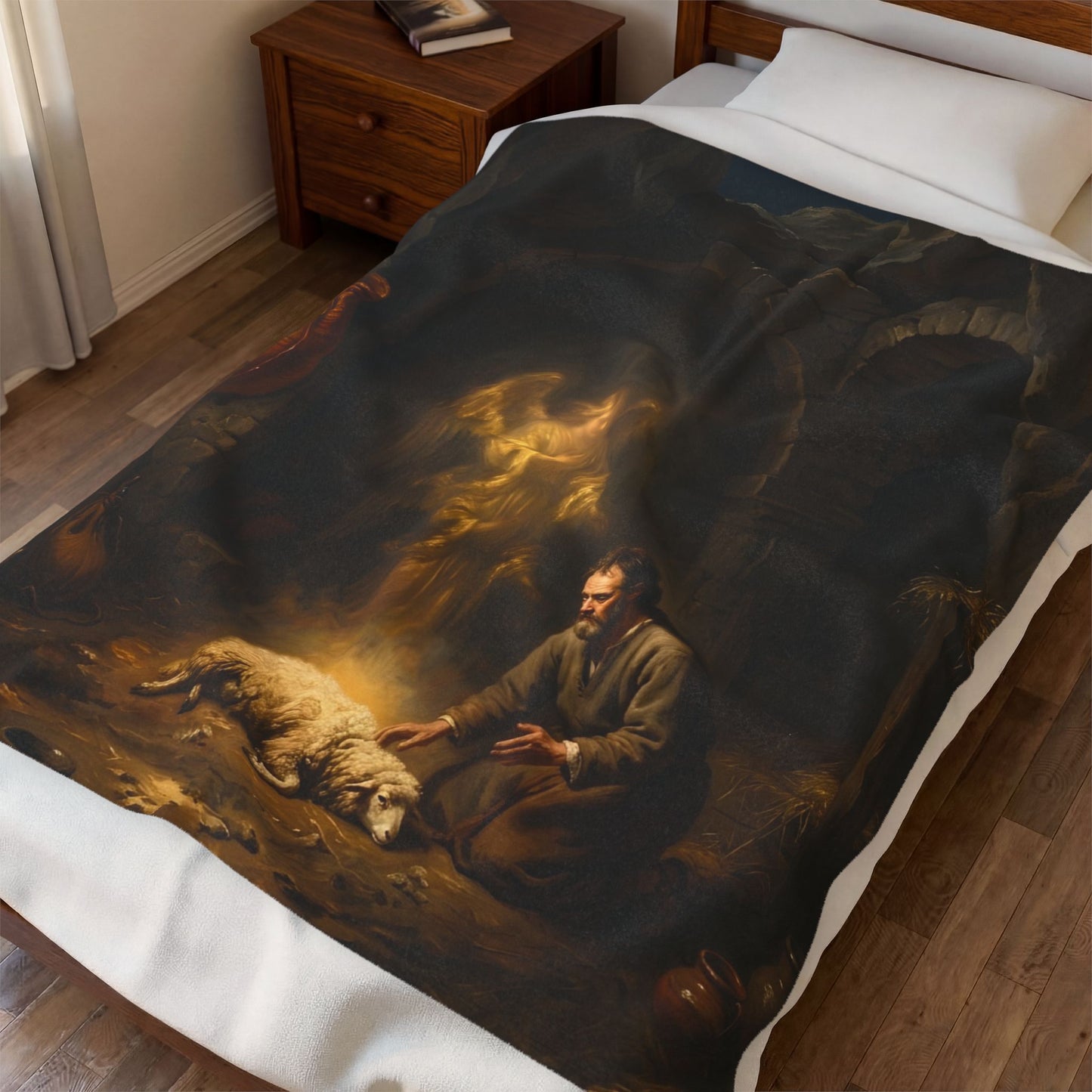 “Gideon's Fleece - Seeking Confirmation from God” - Plush Blanket