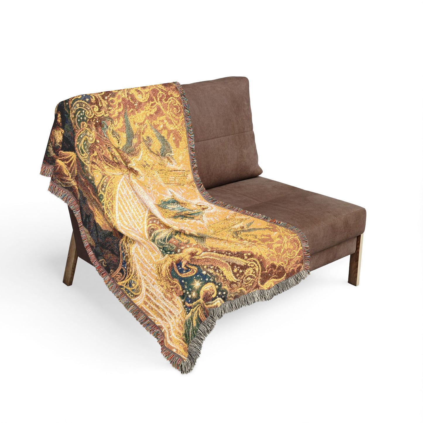 “Jacob's Ladder - Angels Ascending and Descending” - Woven Blanket