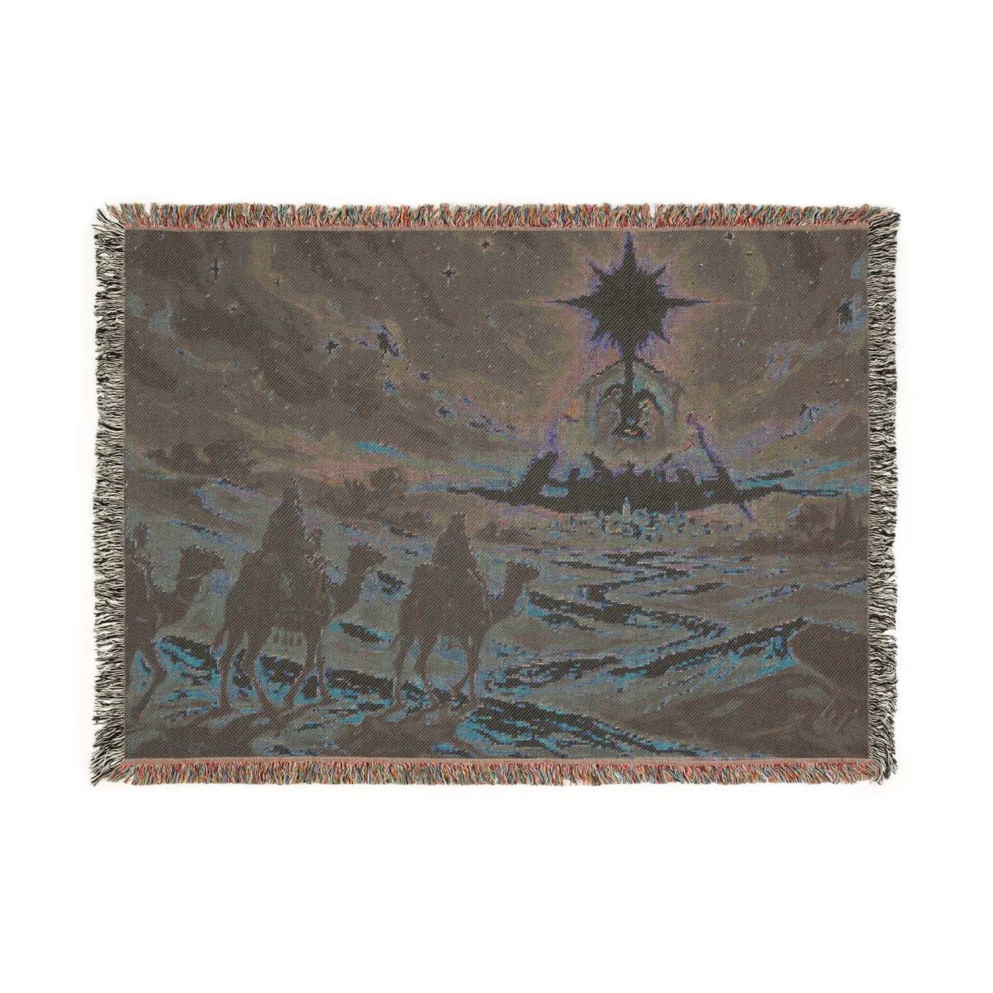 “Journey to Bethlehem - Wise Men Follow the Star” - Woven Blanket