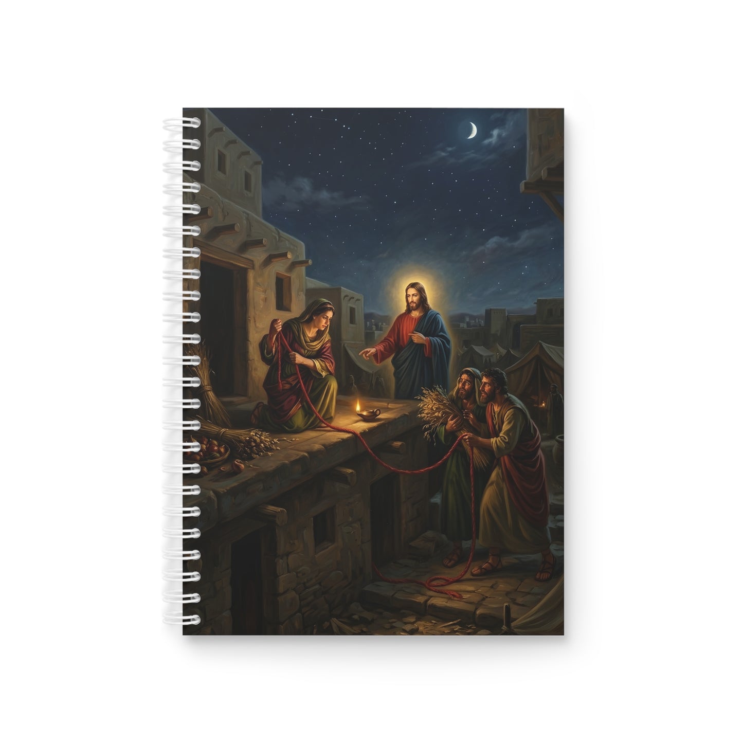 “Scarlet Cord - Rahab and the Spies” - Spiral Notebook