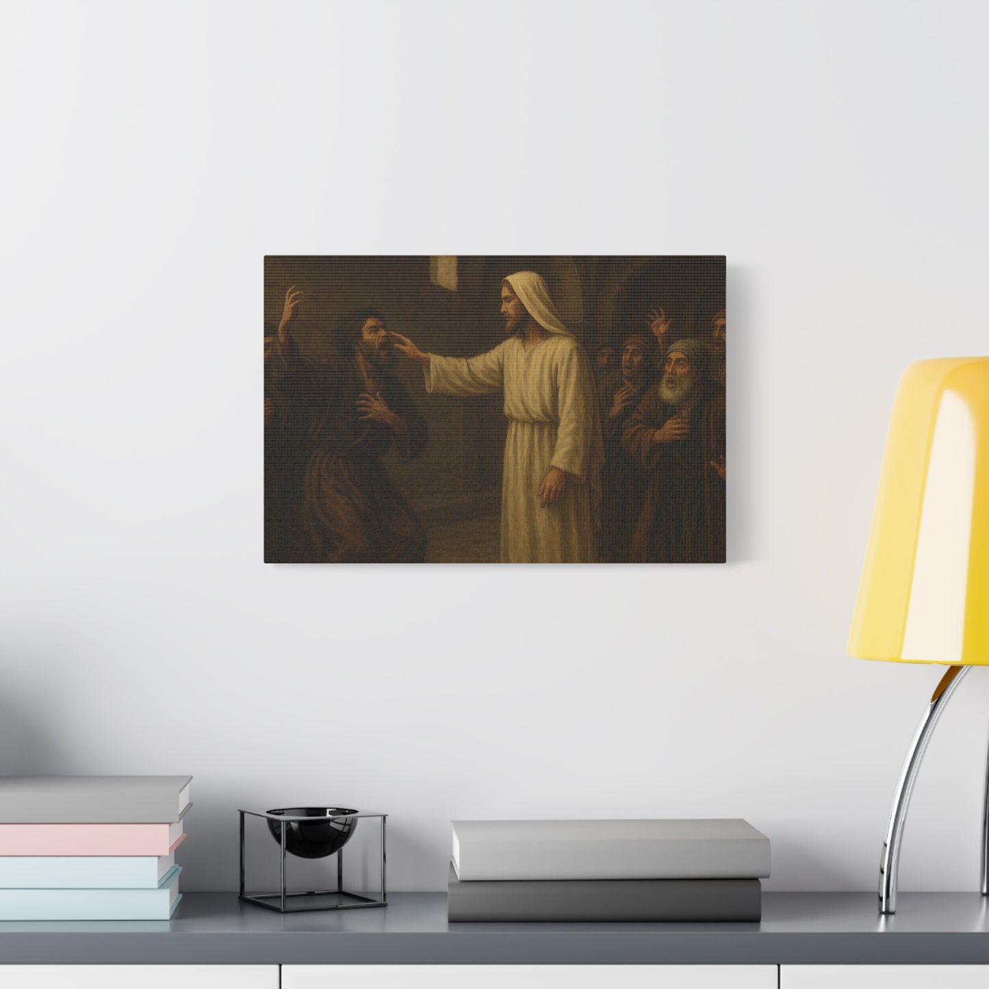 “Authority Over Darkness – Jesus Casts Out an Unclean Spirit” - Canvas Art