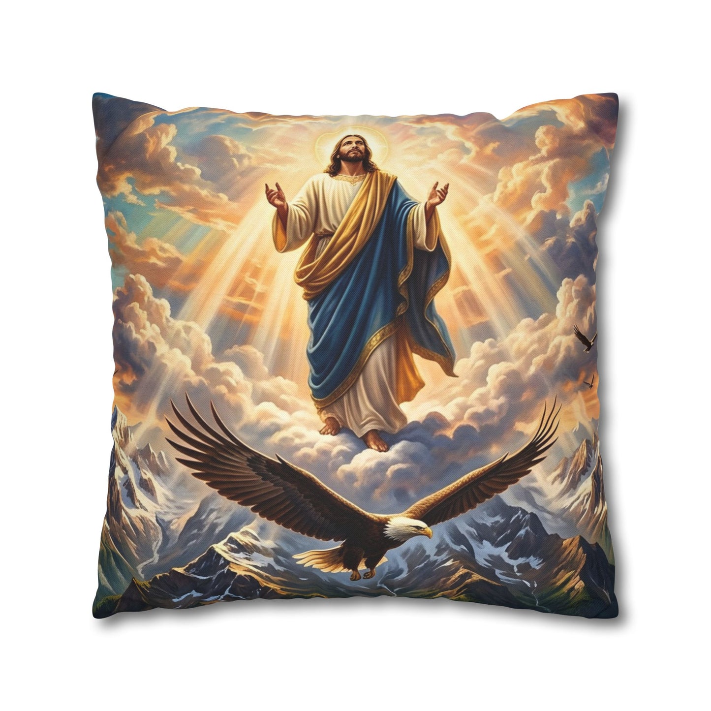 “Soaring Like Eagles - Hope in the Lord Over Mountains” - Pillowcase