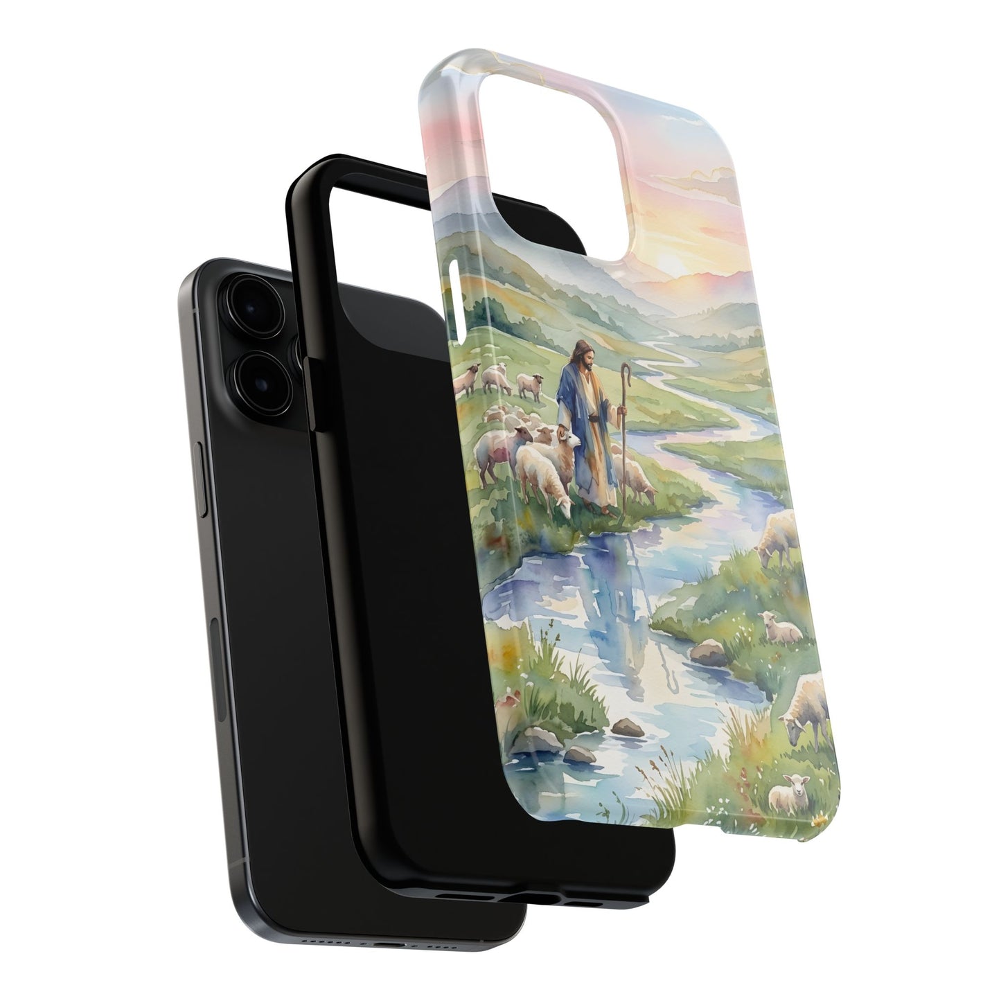 “Still Waters - Shepherd Leads His Flock” - Phone Case