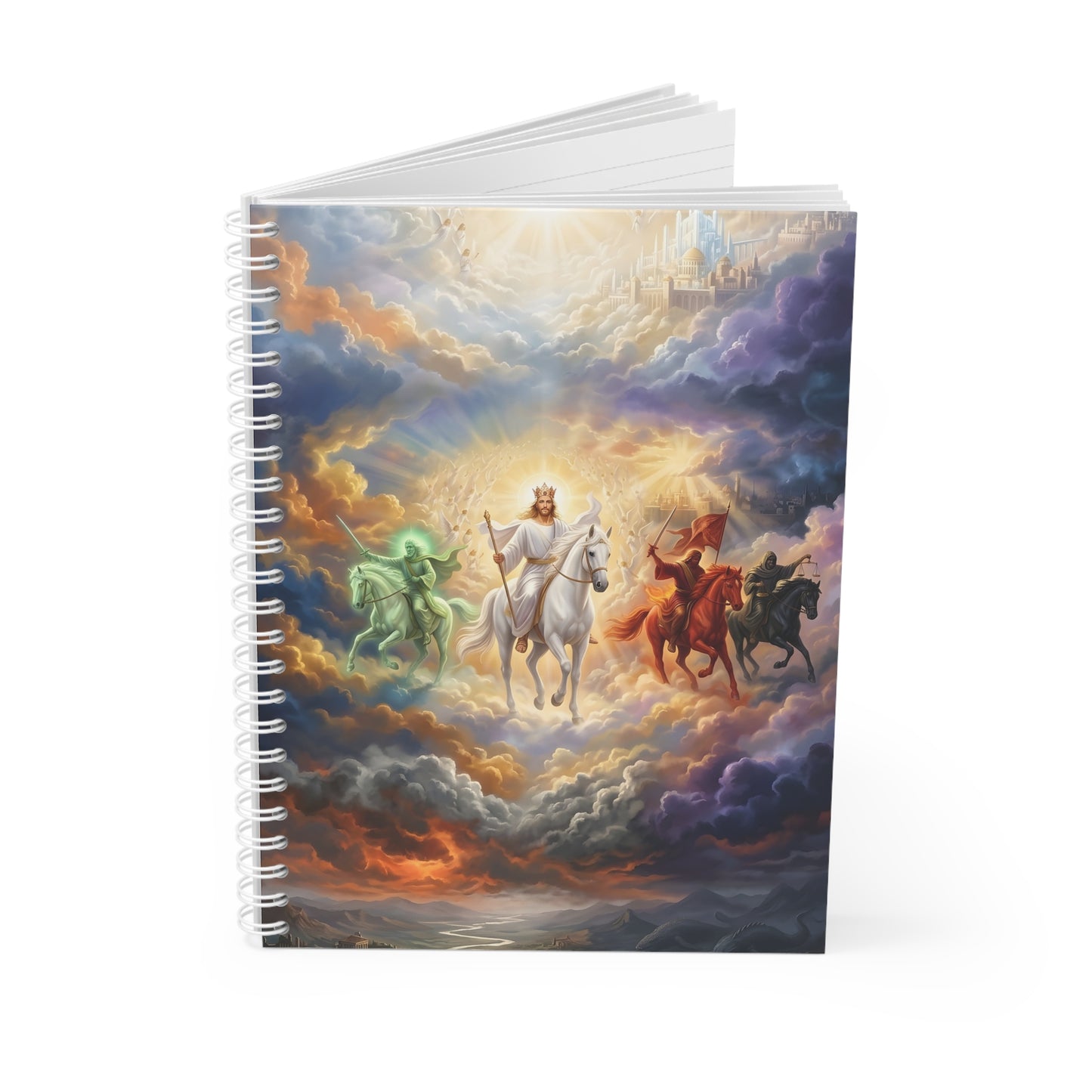 “Behold, A Pale Horse - The Four Horsemen” - Spiral Notebook