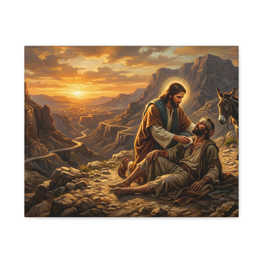 “The Good Samaritan - Compassion on the Jericho Road” - Canvas Art