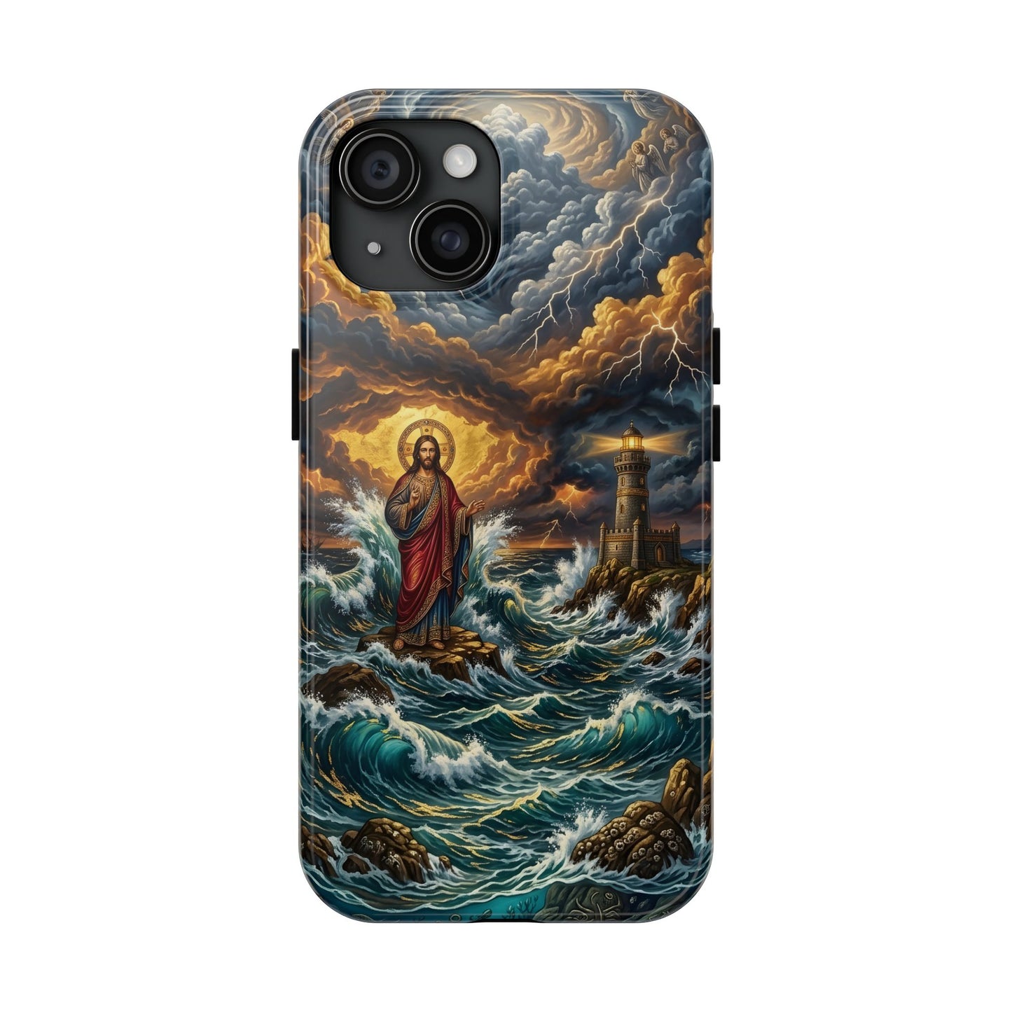 “Steadfast Hope - Lighthouse in the Storm” - Phone Case