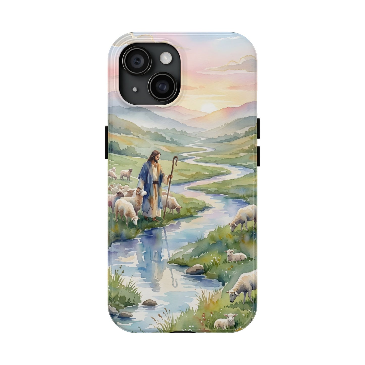“Still Waters - Shepherd Leads His Flock” - Phone Case