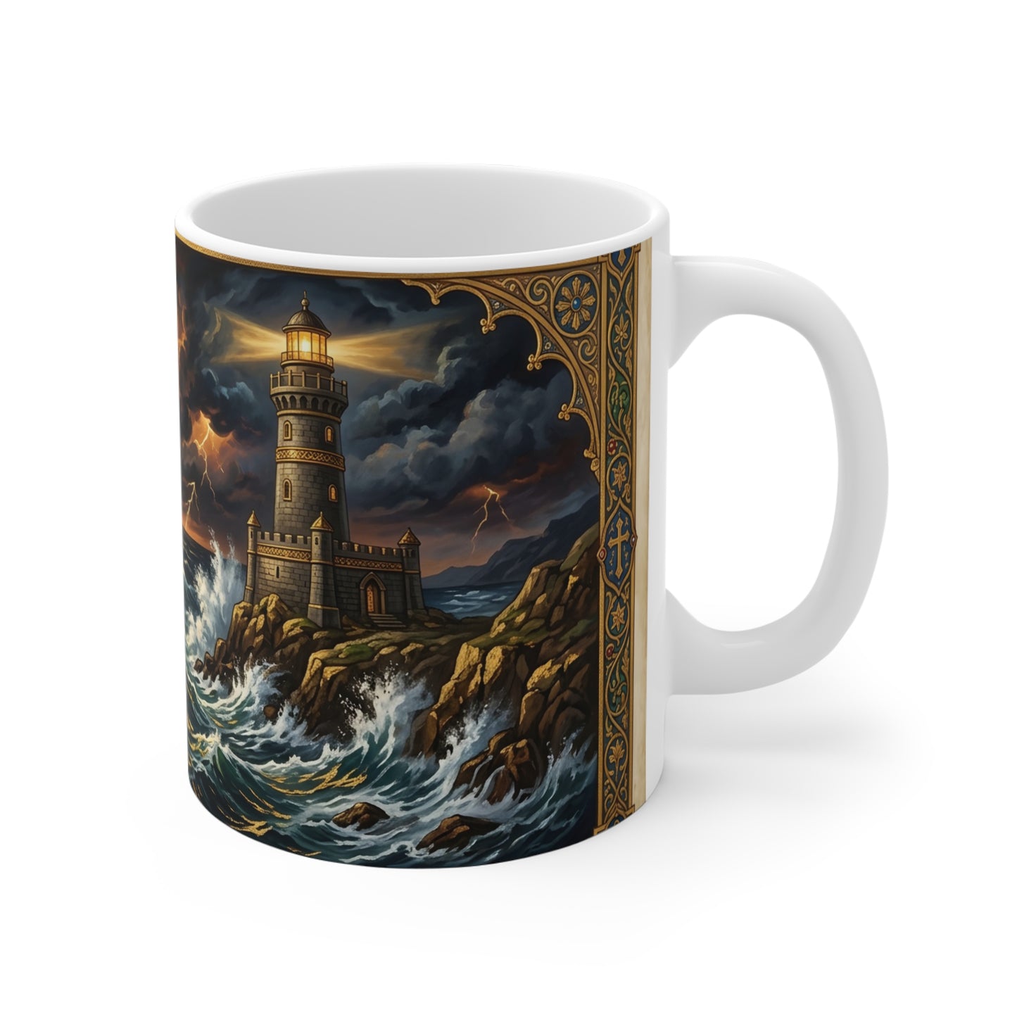 “Steadfast Hope - Lighthouse in the Storm” - Coffee Mug