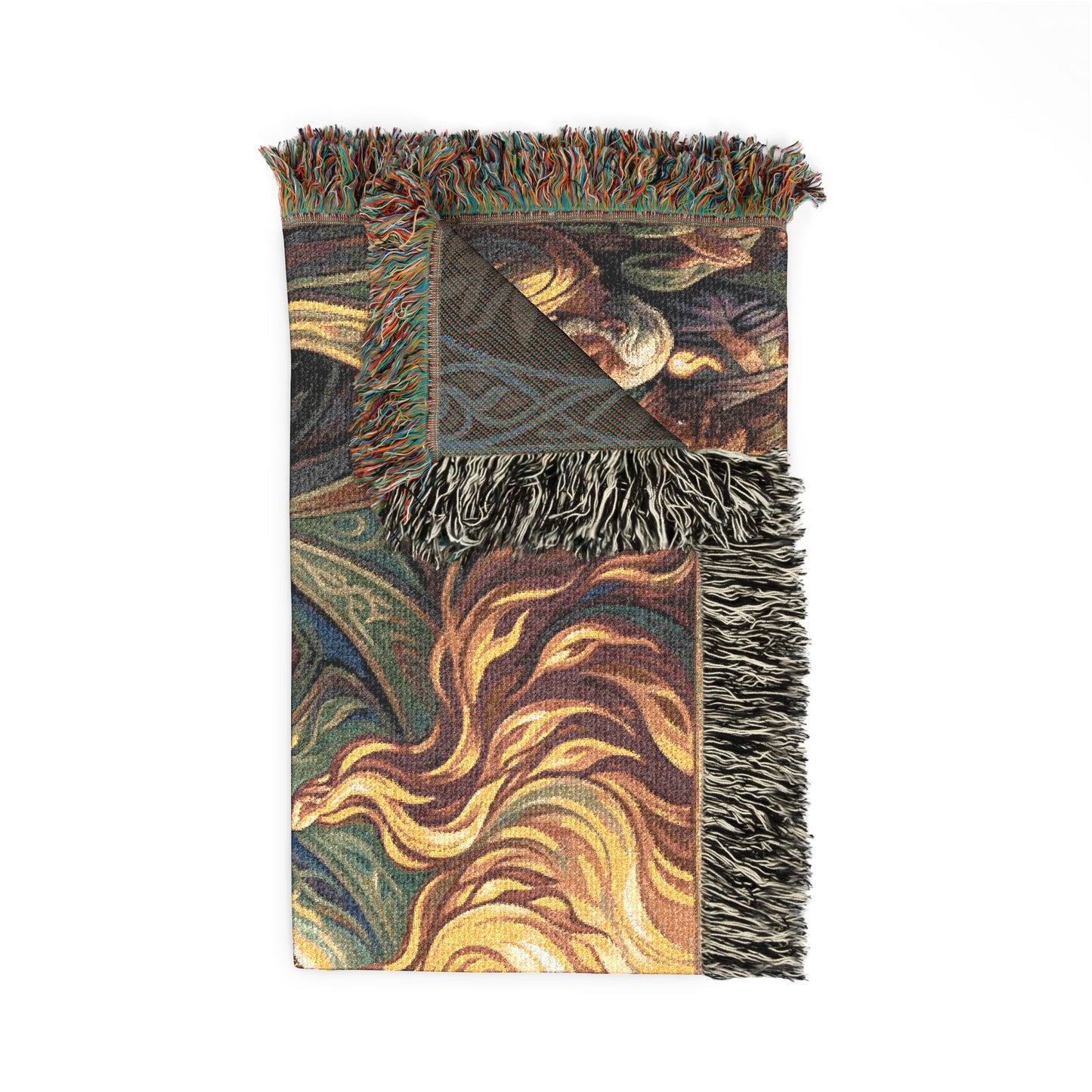 “Spirit Poured Out - Pentecost Flames Descending” - Woven Blanket