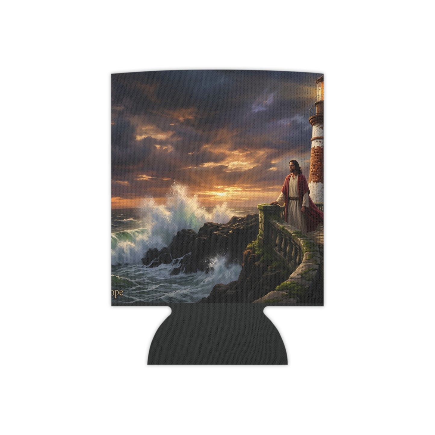 “Steadfast Hope - Lighthouse in the Storm” - Can Cooler