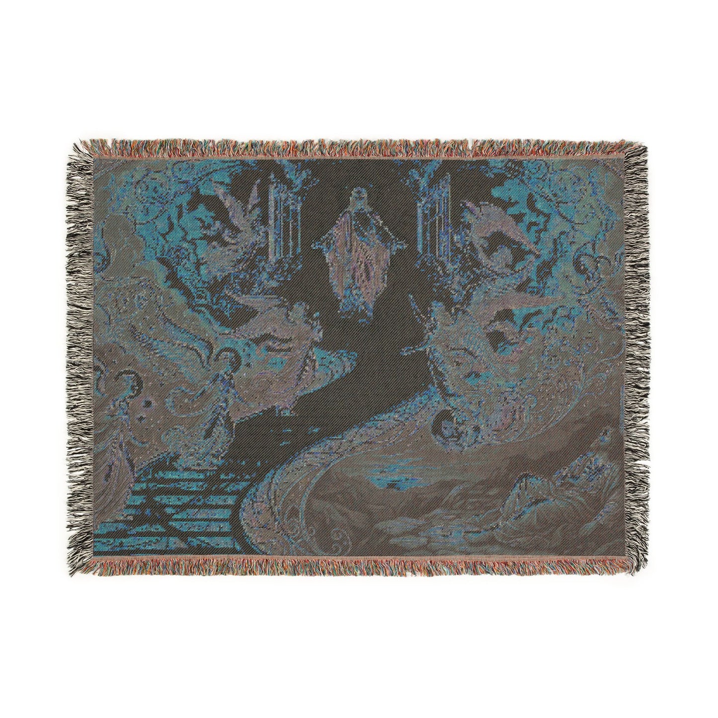 “Jacob's Ladder - Angels Ascending and Descending” - Woven Blanket