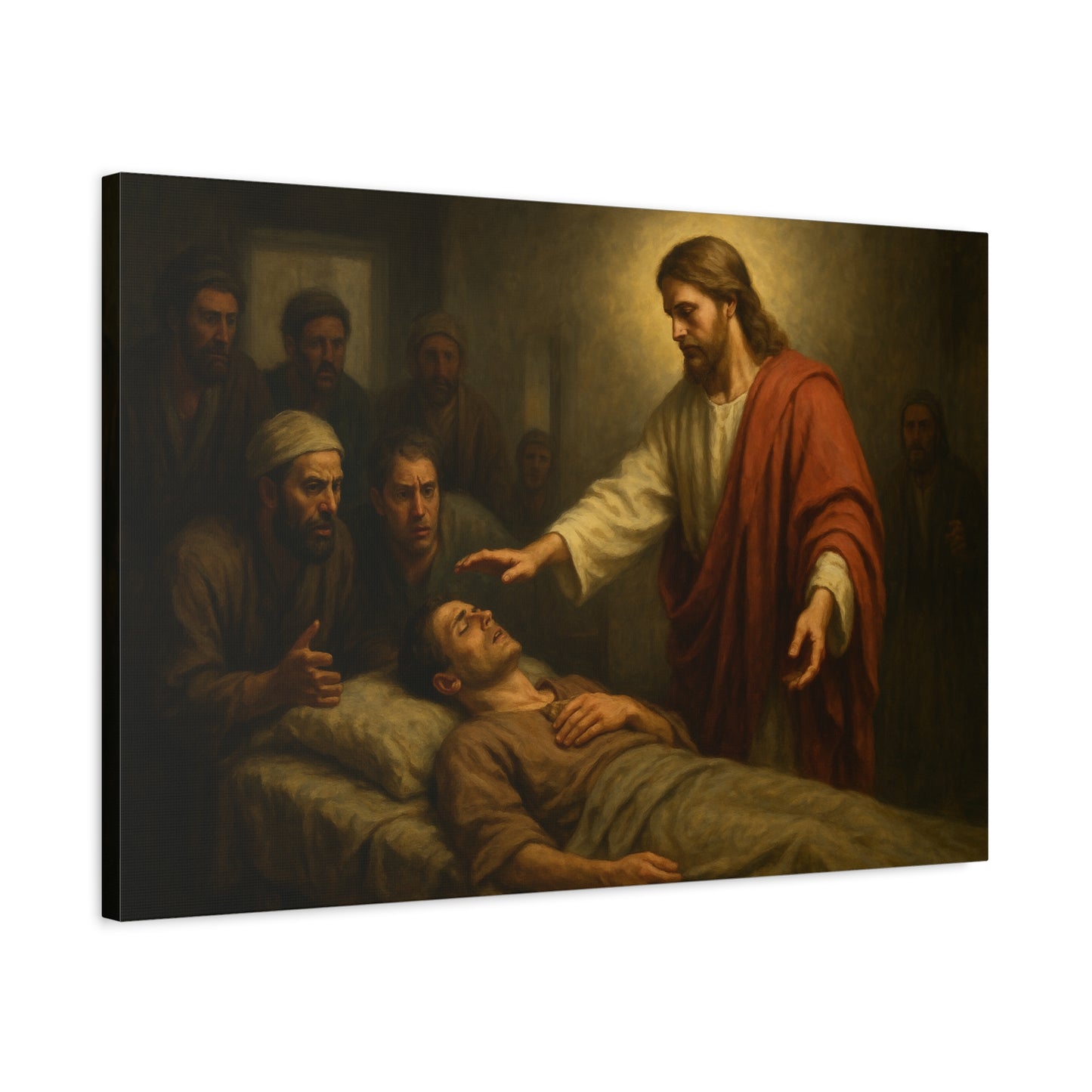 “Rise and Walk – Jesus Heals the Paralyzed Man” - Canvas Art