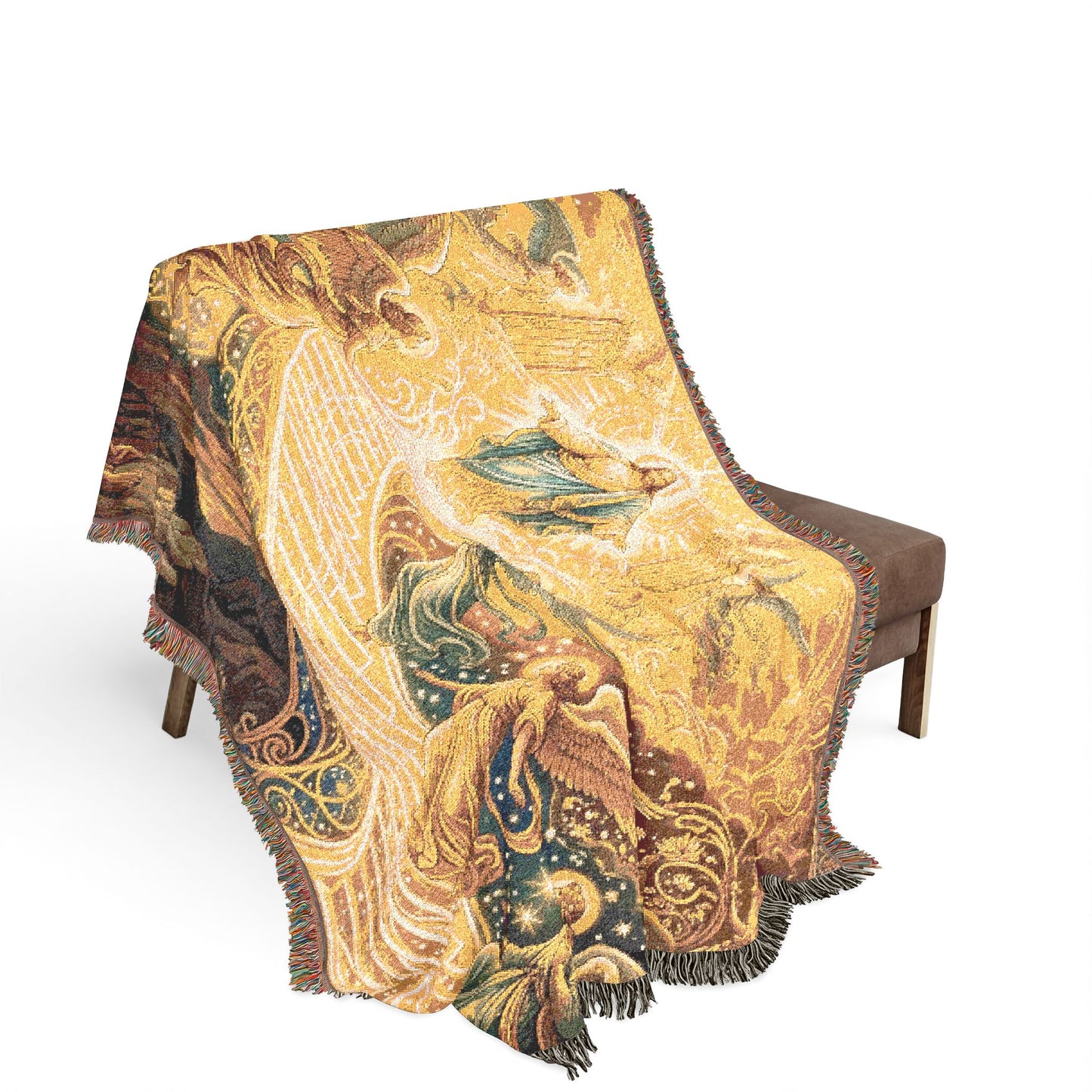 “Jacob's Ladder - Angels Ascending and Descending” - Woven Blanket