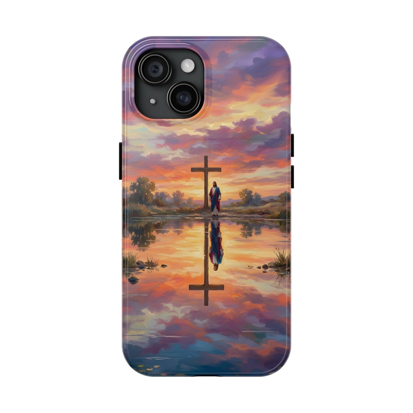 “Living Water - Cross Reflected at Dawn” - Phone Case