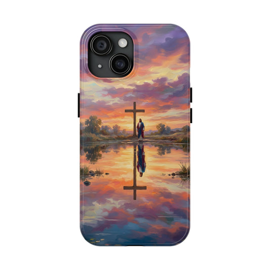 “Living Water - Cross Reflected at Dawn” - Phone Case