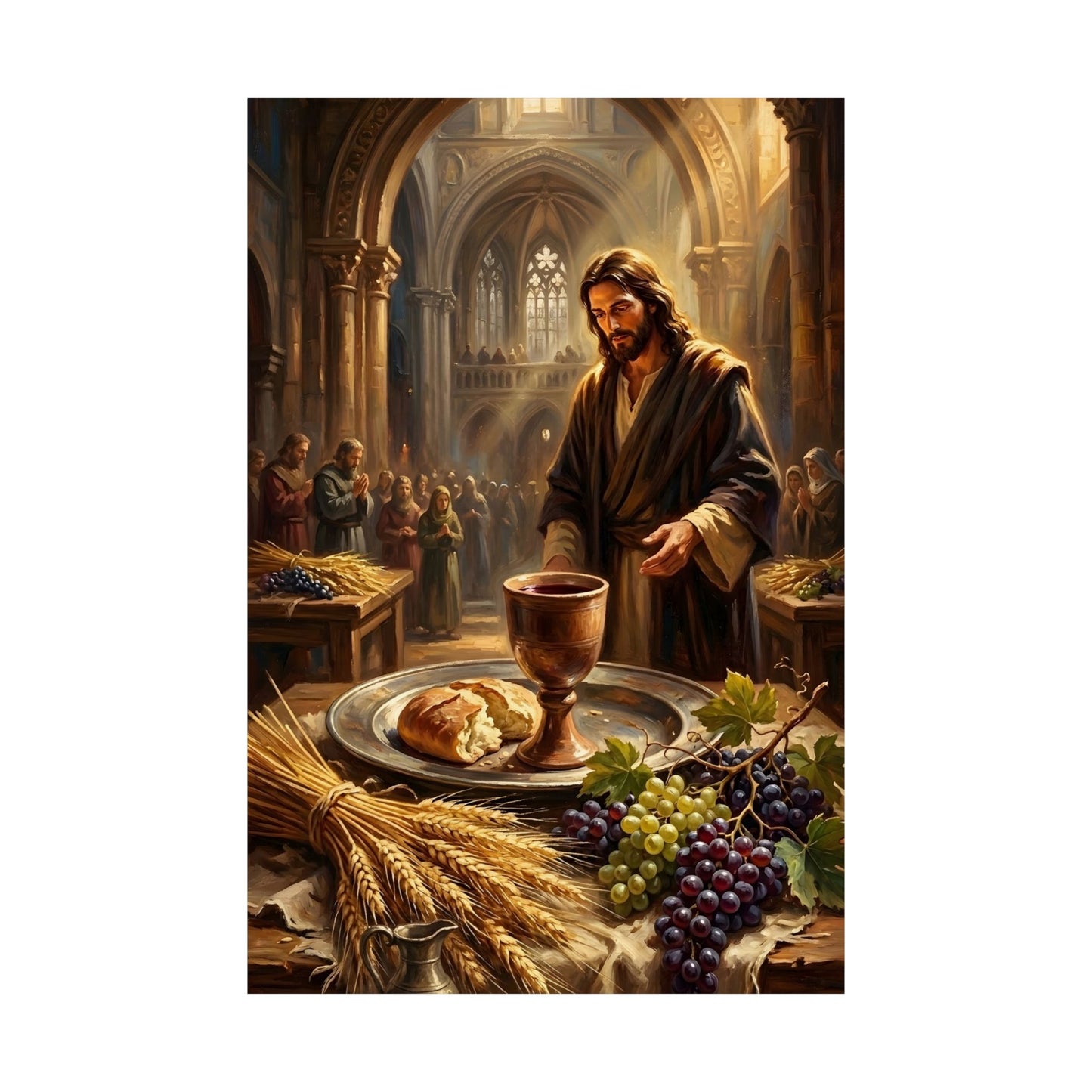 “The Harvest of Faith - Communion Still Life” - Poster