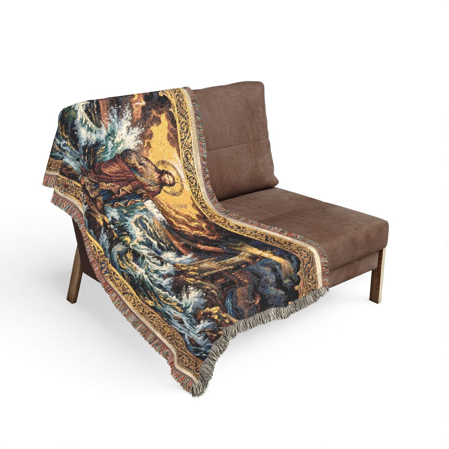 “Steadfast Hope - Lighthouse in the Storm” - Woven Blanket