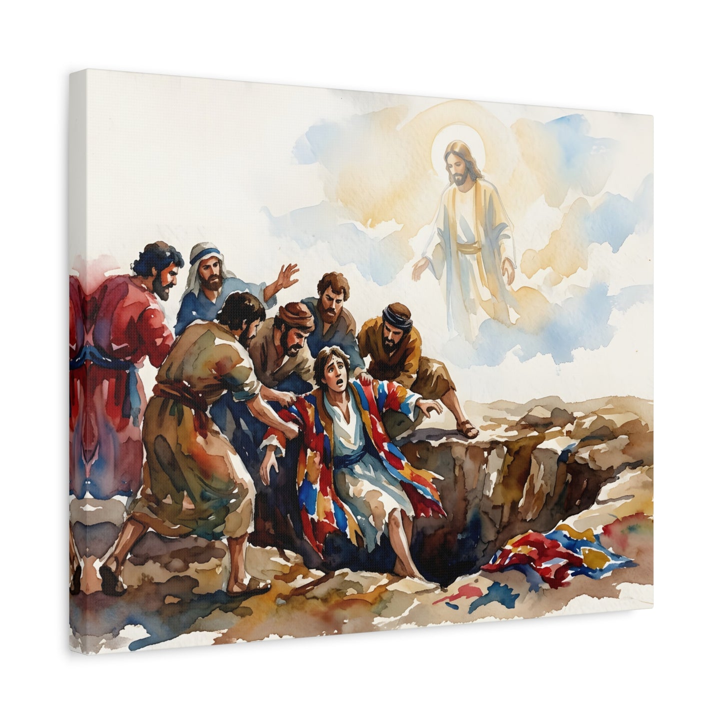 “Betrayal and Providence - Joseph in the Pit” - Canvas Art