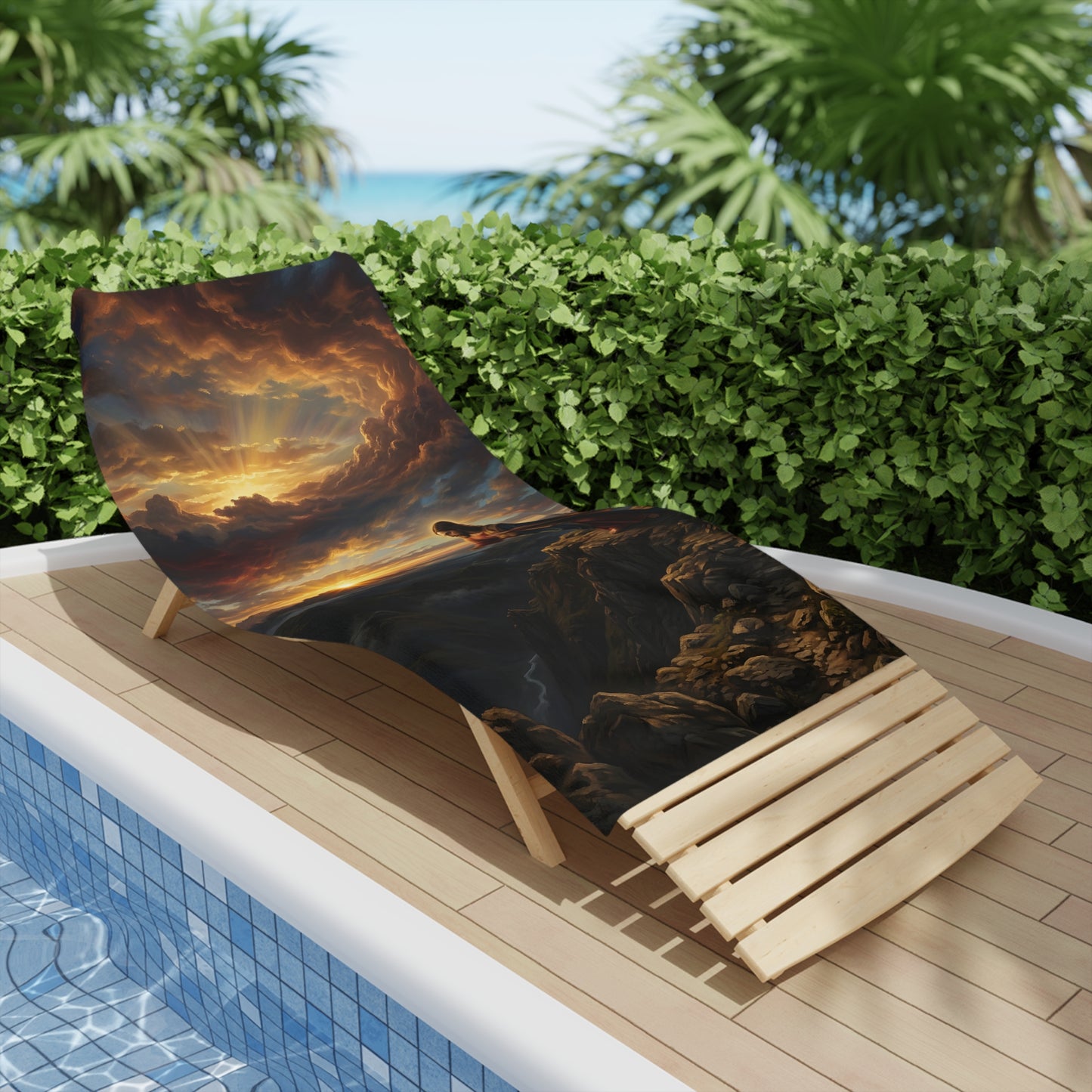 “Joy Comes in the Morning - Sunrise Over Dark Valley” - Beach Towel
