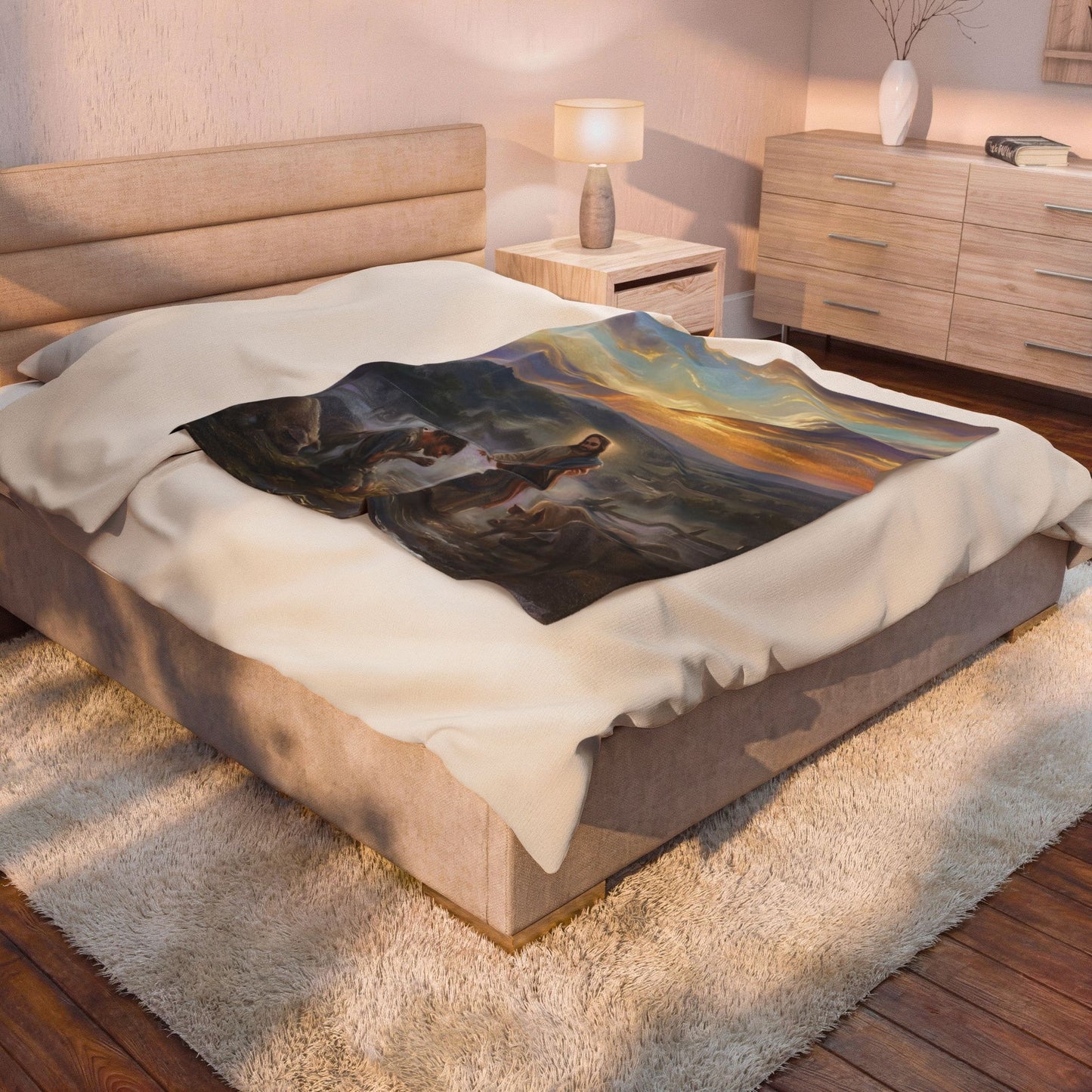 “Turning Point - The Prodigal Son's Repentance” - Plush Blanket