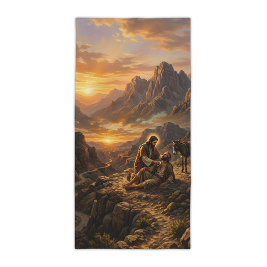 “The Good Samaritan - Compassion on the Jericho Road” - Beach Towel