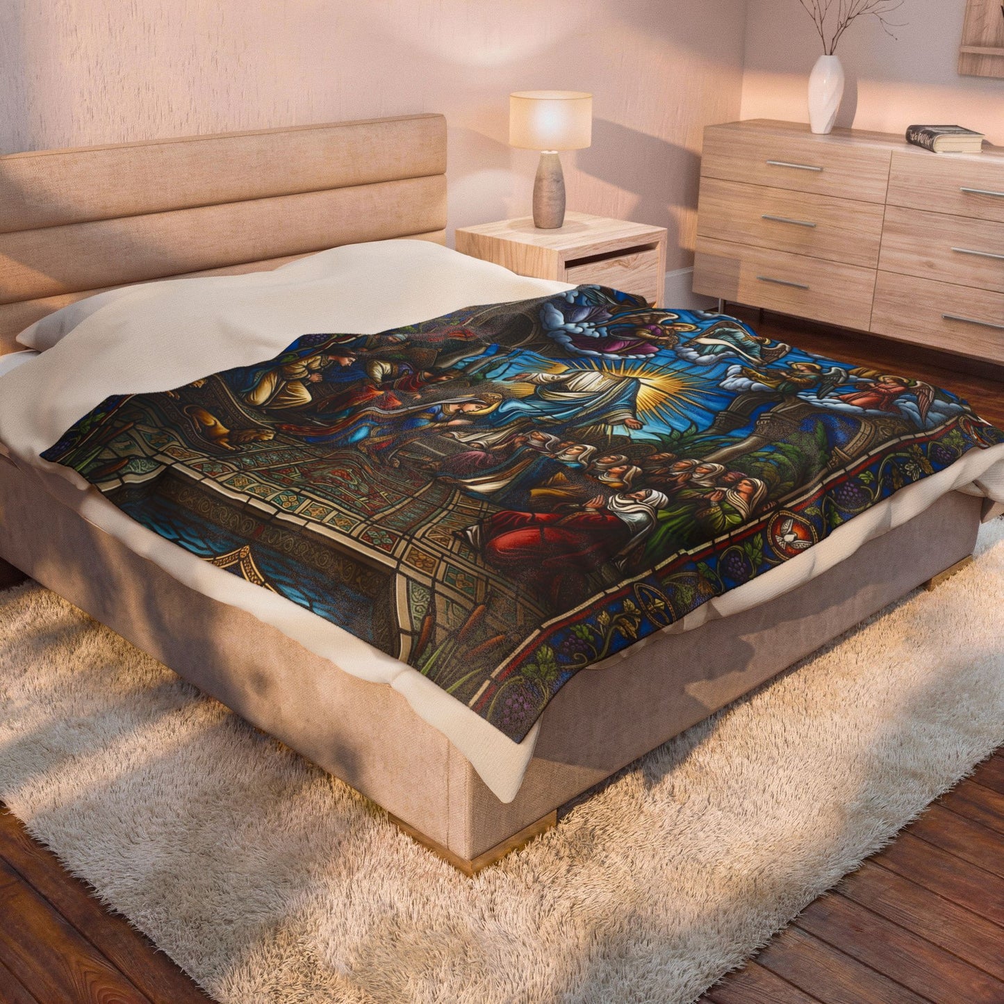 “For Such a Time As This - Esther Before King Ahasuerus” - Plush Blanket