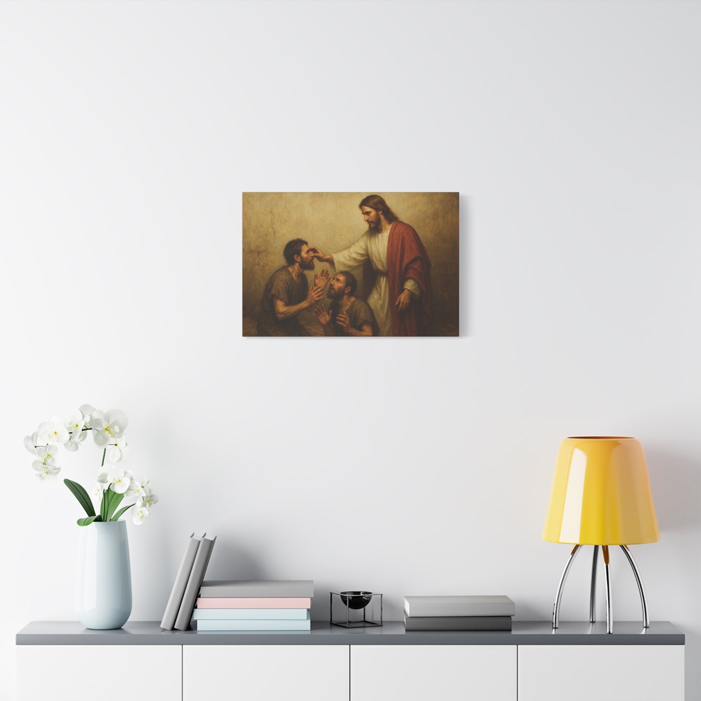 “According to Your Faith – Jesus Heals Two Blind Men” - Canvas Art