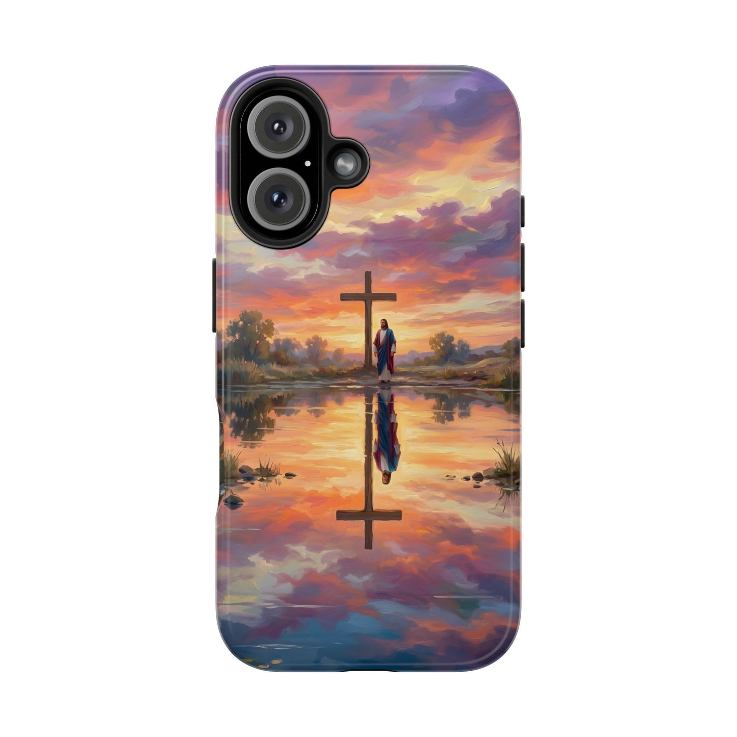 “Living Water - Cross Reflected at Dawn” - Phone Case