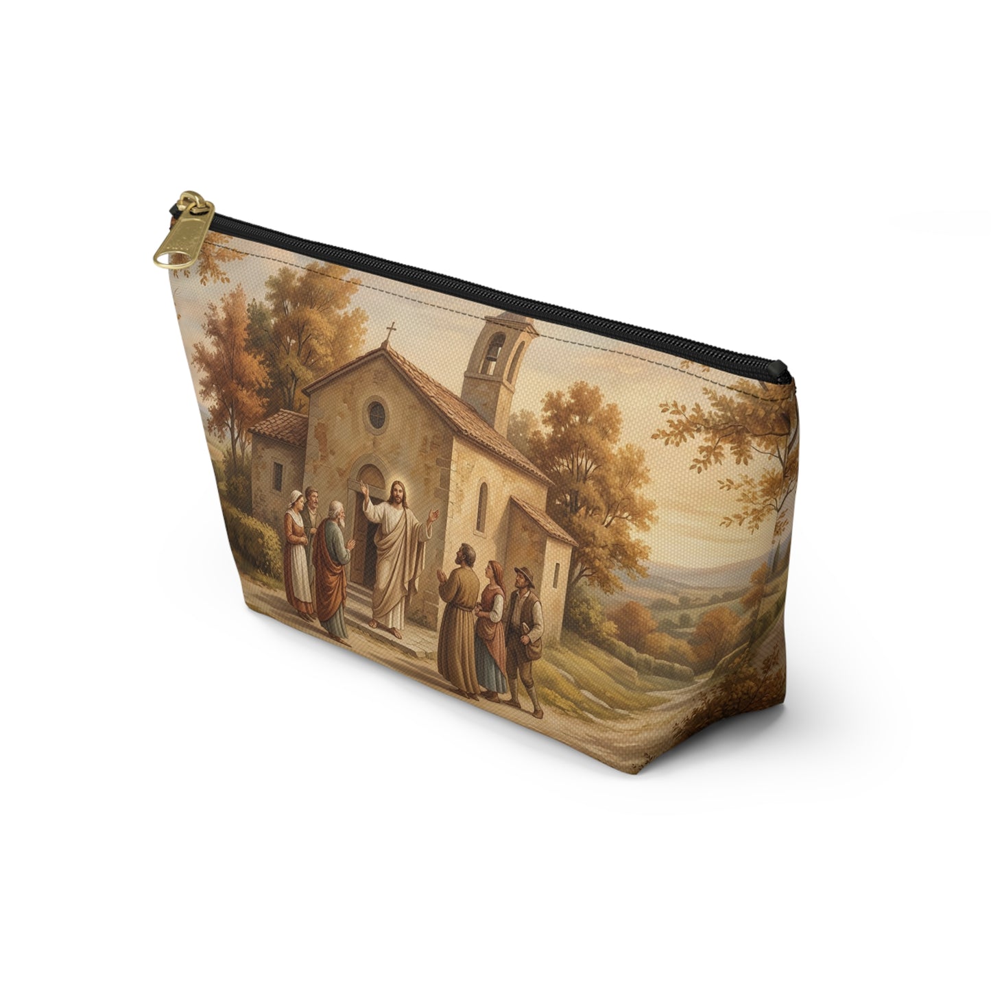“Sanctuary in Serenity - Autumn's Golden Embrace” - Accessory Pouch