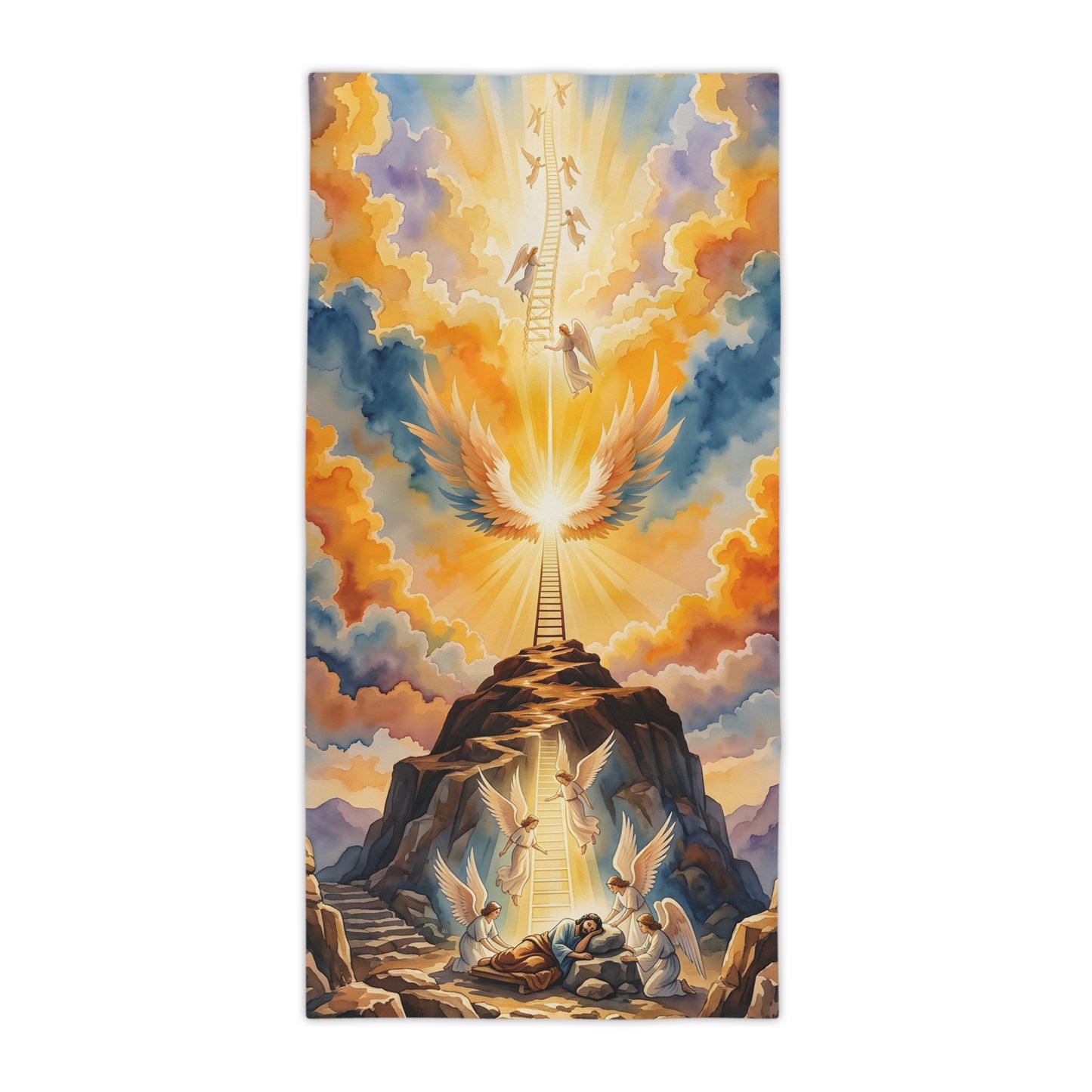 “Jacob's Gate - Angels Ascending and Descending” - Beach Towel