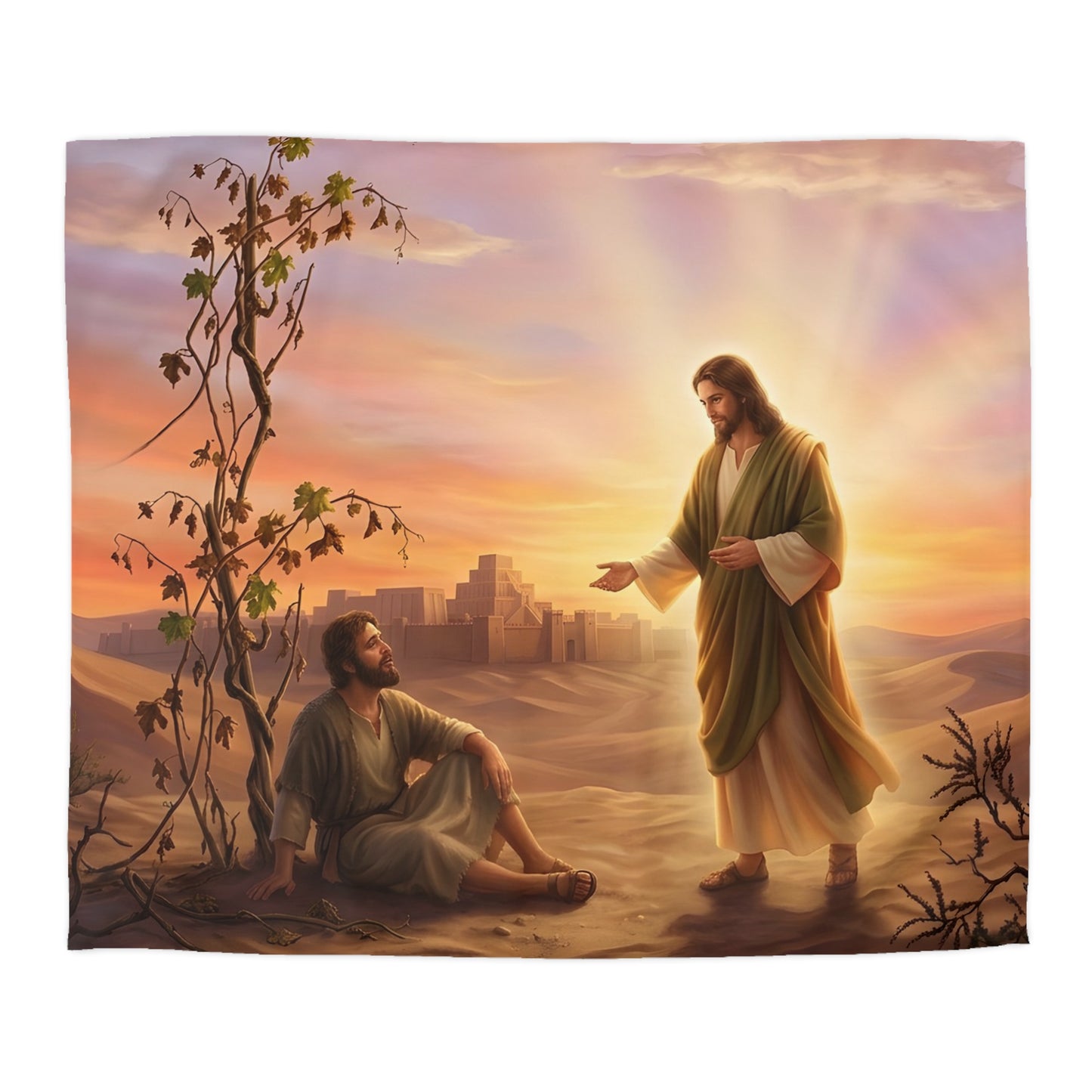 “Withered Vine - Jonah's Lesson in Mercy” - Duvet Cover