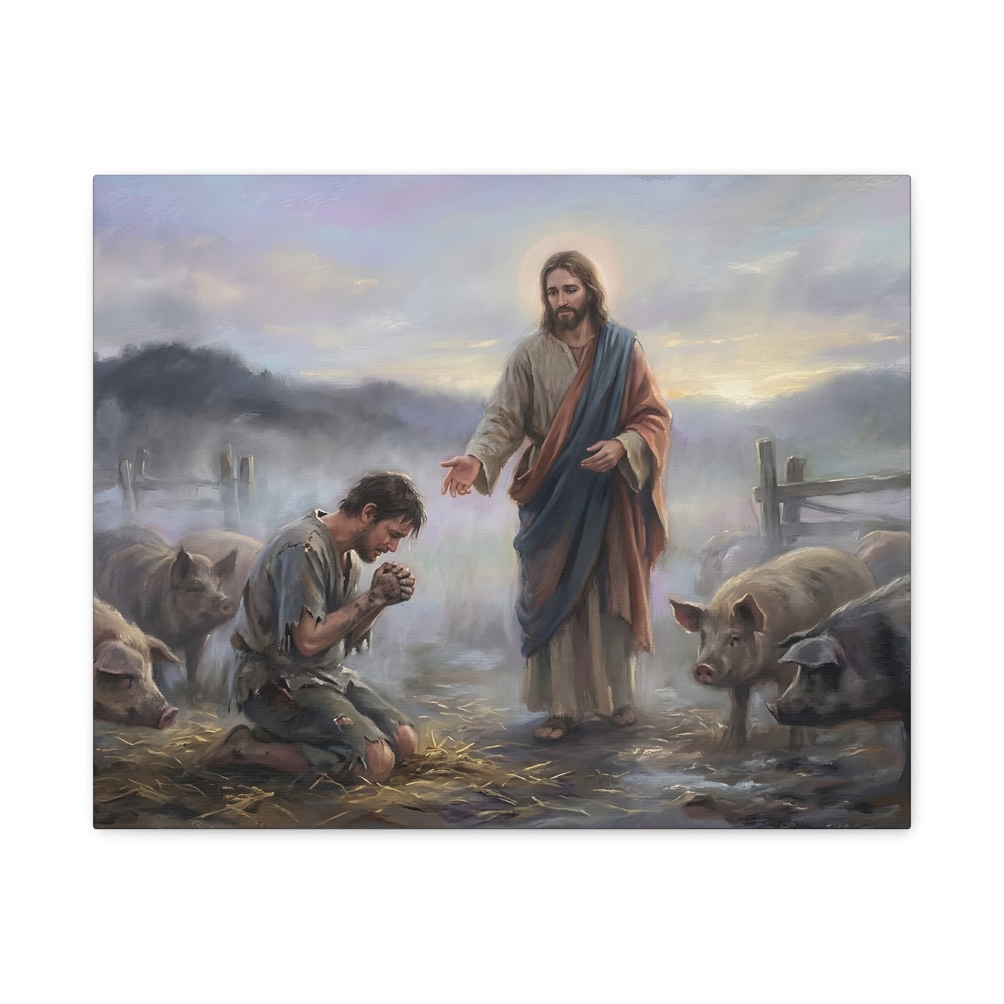 “Turning Point - The Prodigal Son's Repentance” - Canvas Art