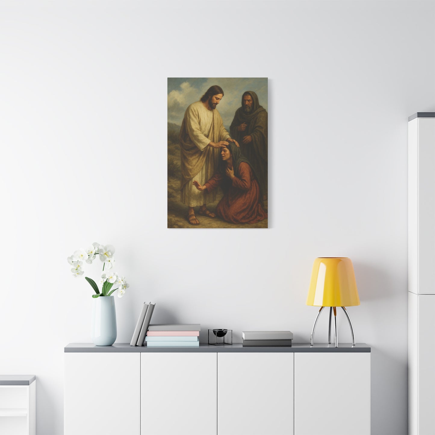 “Jesus Heals the Canaanite Woman’s Daughter – Matthew 15:22–28” - Canvas Art