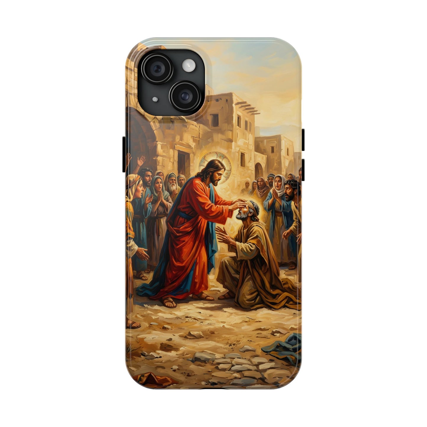 “He Opened My Eyes - Jesus Heals the Blind Man” - Phone Case
