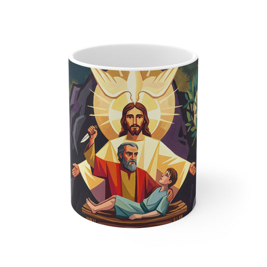 “The Lord Will Provide - Abraham and Isaac on Mount Moriah” - Coffee Mug
