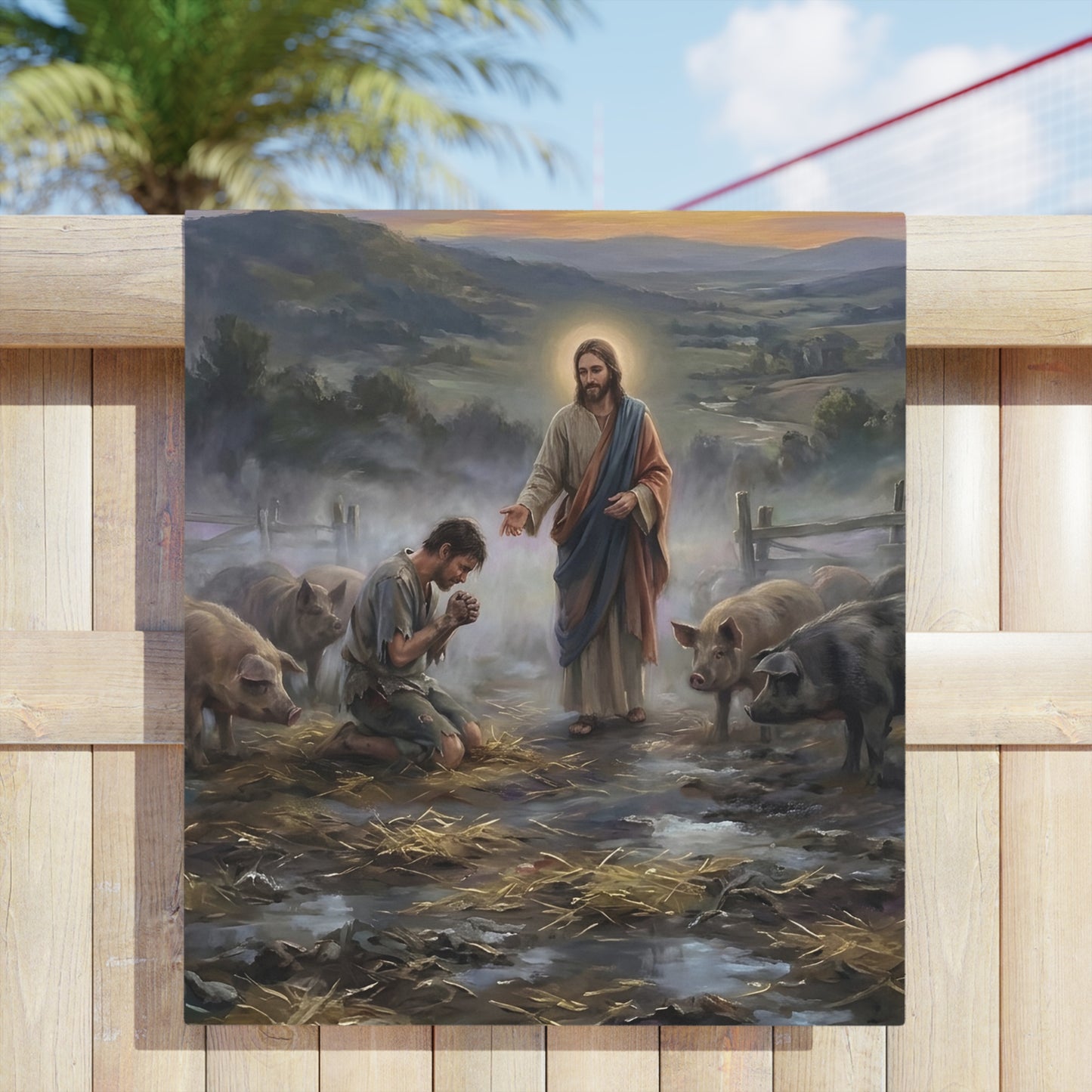 “Turning Point - The Prodigal Son's Repentance” - Beach Towel