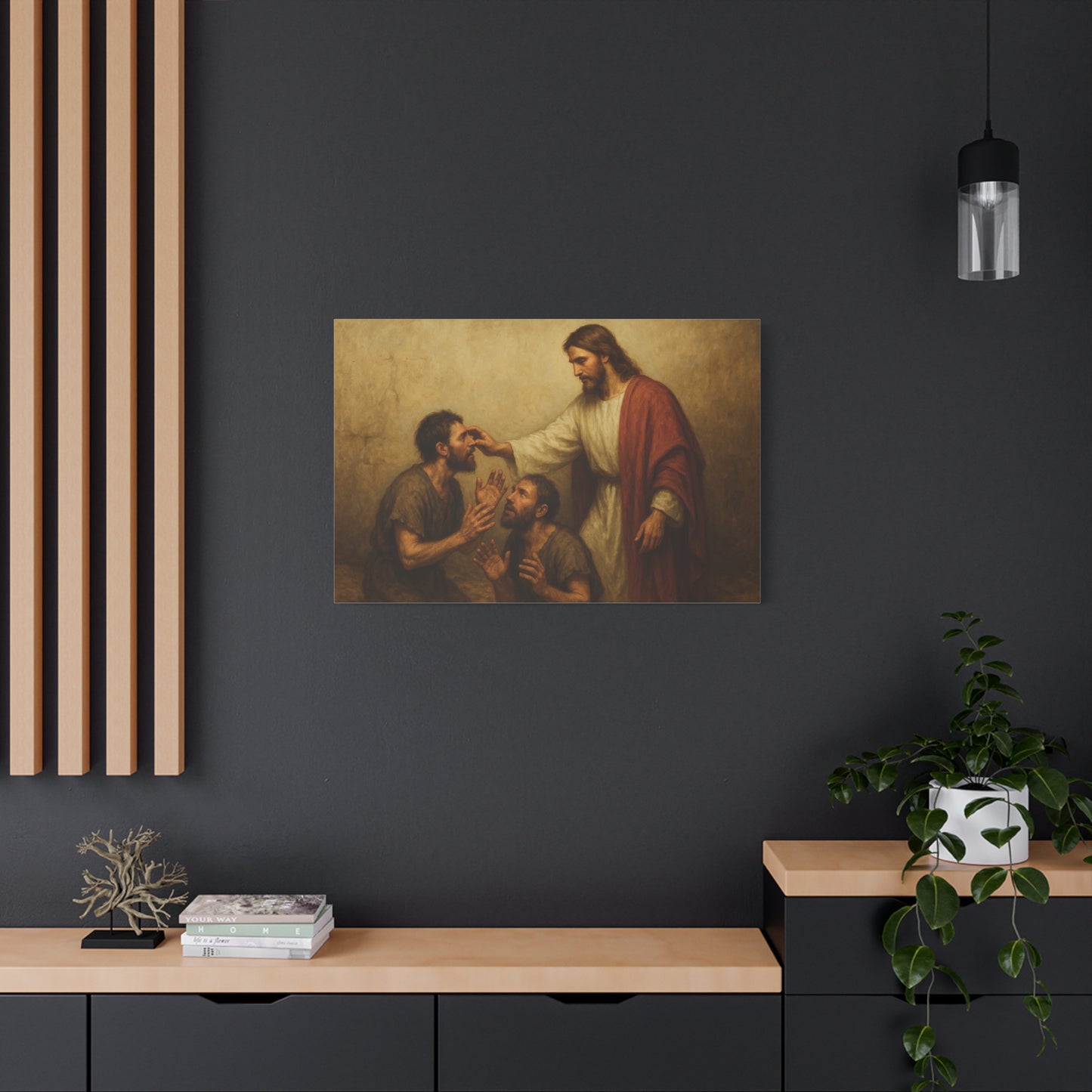 “According to Your Faith – Jesus Heals Two Blind Men” - Canvas Art