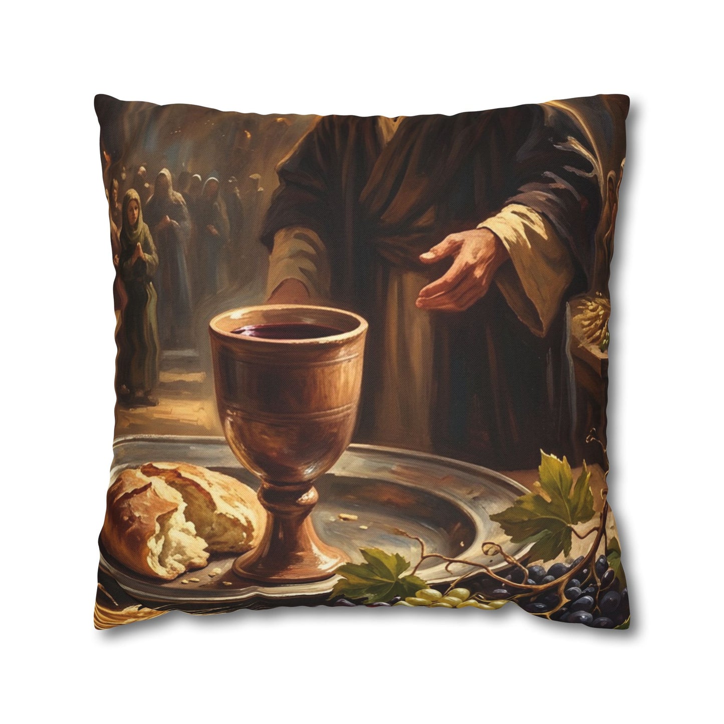 “The Harvest of Faith - Communion Still Life” - Pillowcase
