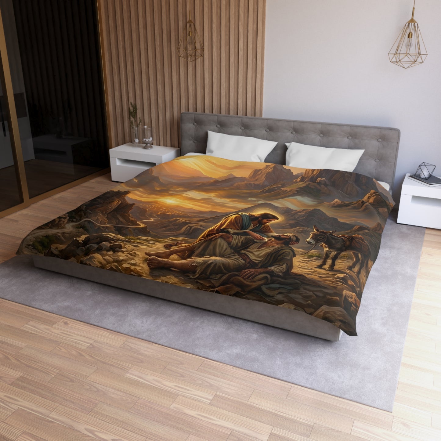 “The Good Samaritan - Compassion on the Jericho Road” - Duvet Cover