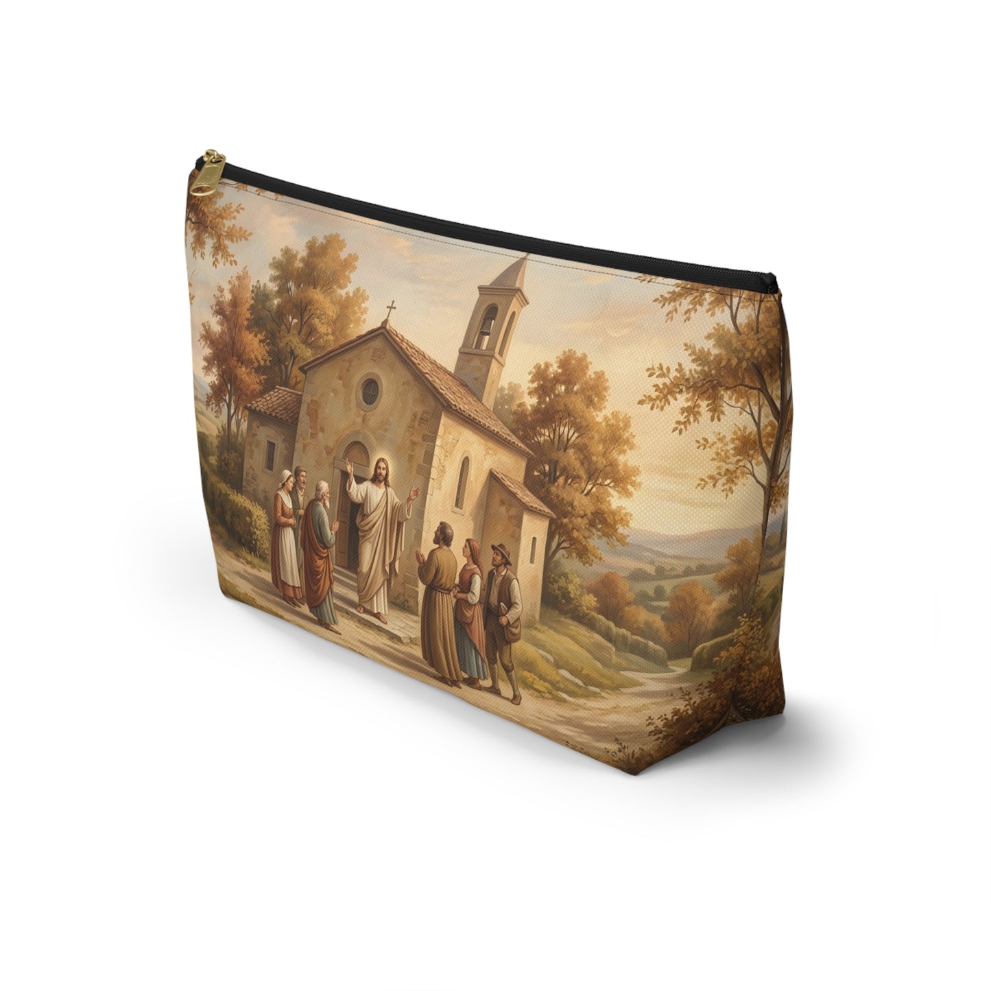 “Sanctuary in Serenity - Autumn's Golden Embrace” - Accessory Pouch