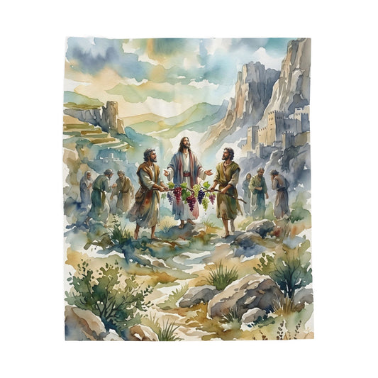 “Promised Land - The Spies Return from Canaan” - Plush Blanket