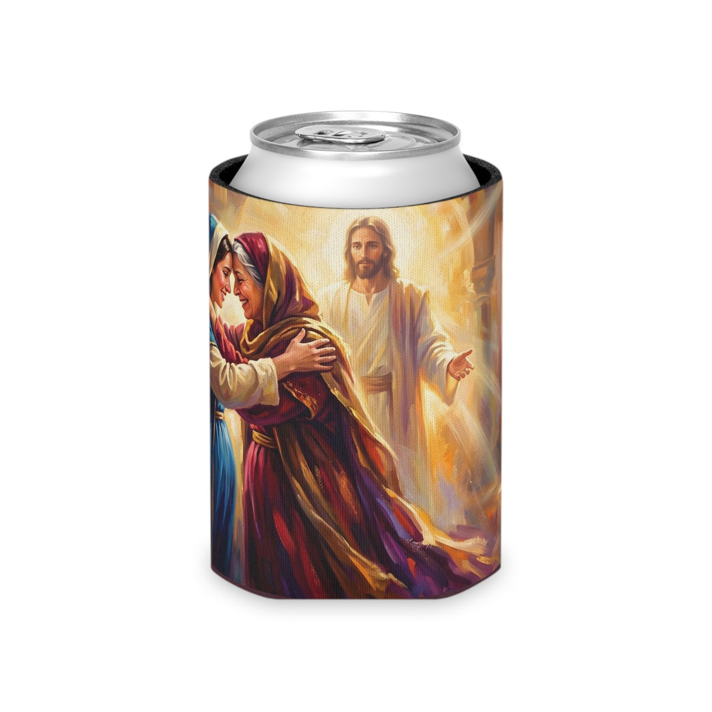 “Divine Embrace - Mary and Elizabeth's Joyful Meeting” - Can Cooler