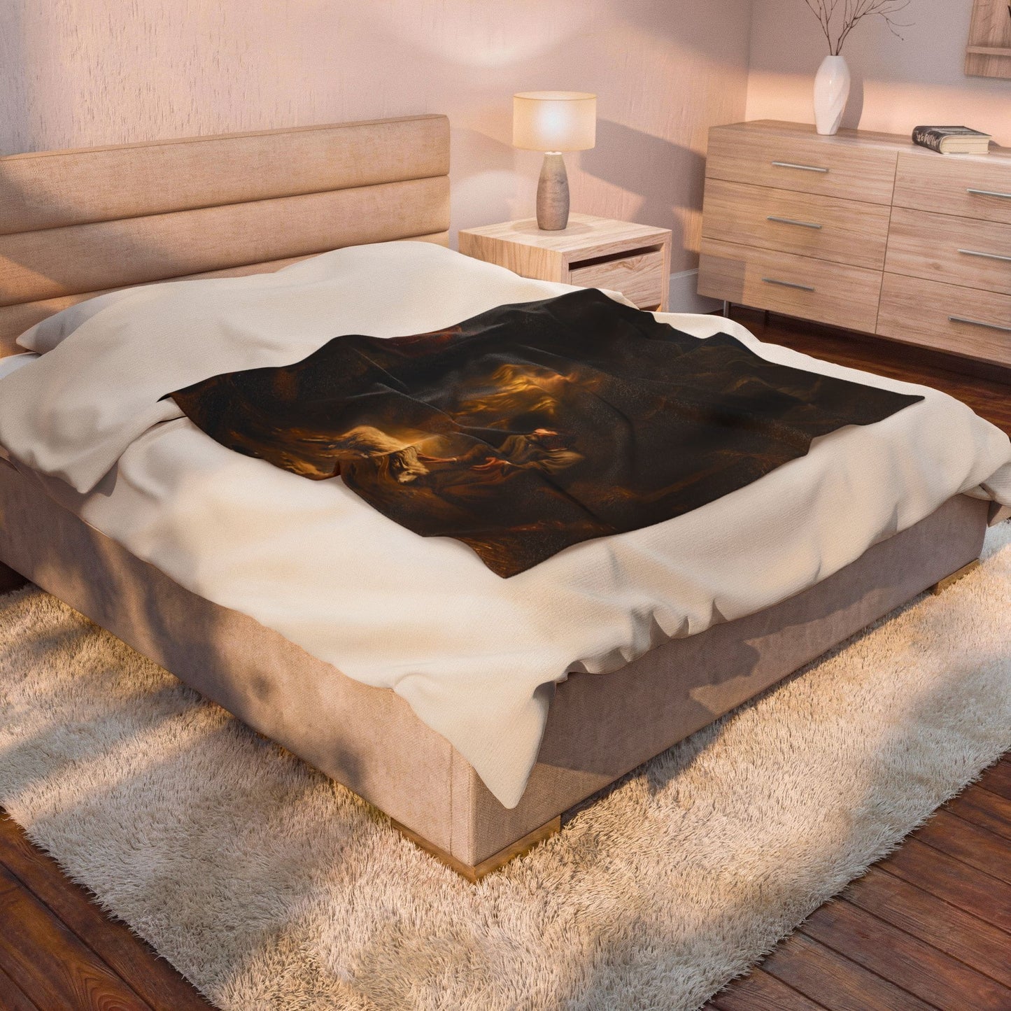 “Gideon's Fleece - Seeking Confirmation from God” - Plush Blanket