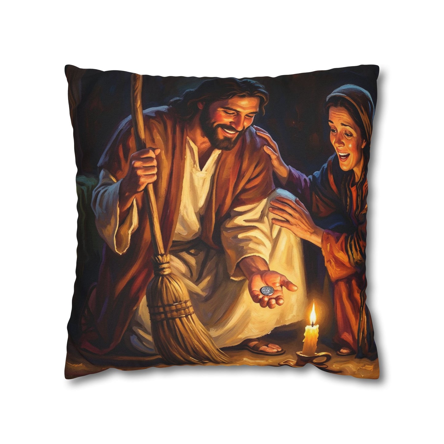 “Lost and Found - The Sweeping Woman of Luke 15” - Pillowcase