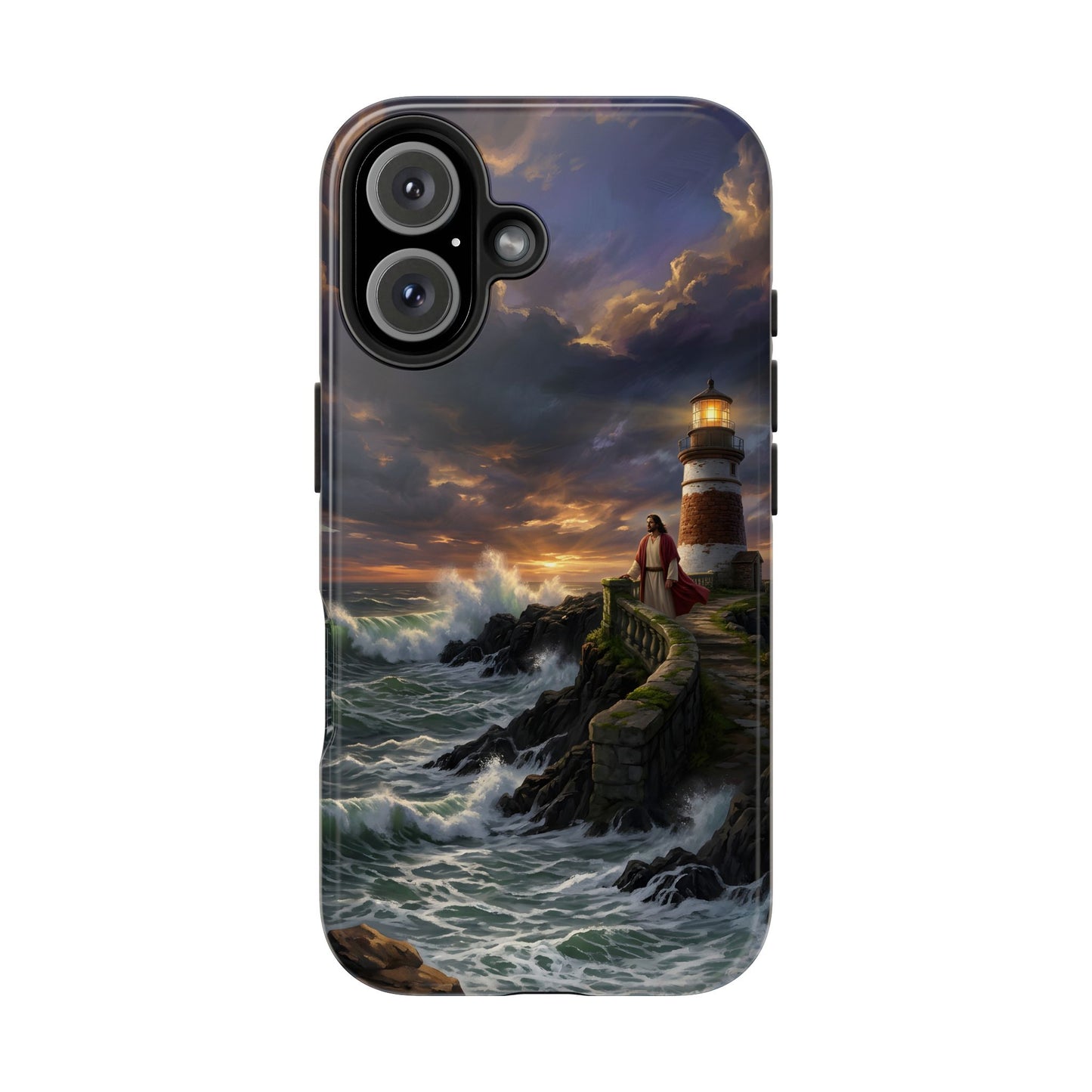 “Steadfast Hope - Lighthouse in the Storm” - Phone Case