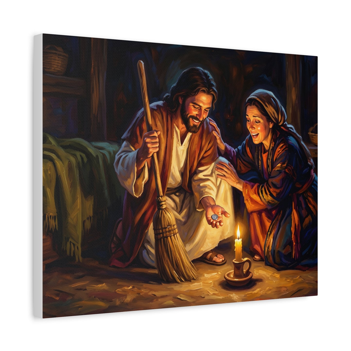 “Lost and Found - The Sweeping Woman of Luke 15” - Canvas Art