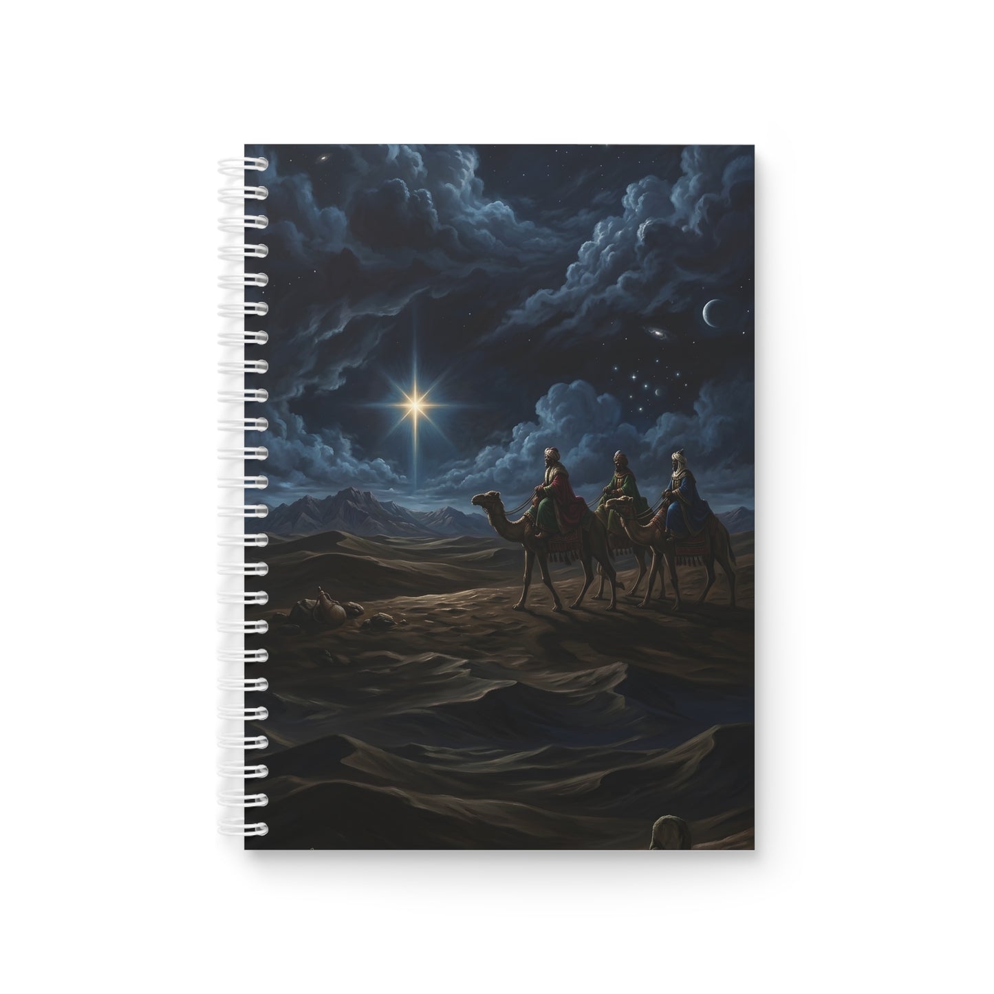 “Journey to Bethlehem - Wise Men Follow the Star” - Spiral Notebook